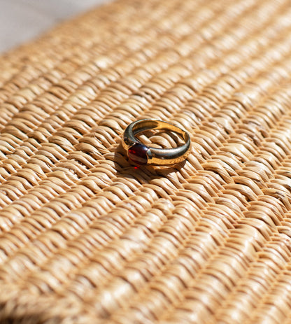 Bague Jonc Grenat